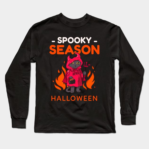 Halloween Spooky Season Long Sleeve T-Shirt by TayaDesign